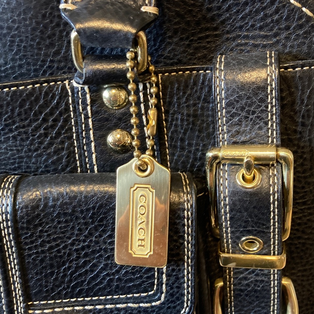 Coach Black Leather Bag - Picture 3 of 4